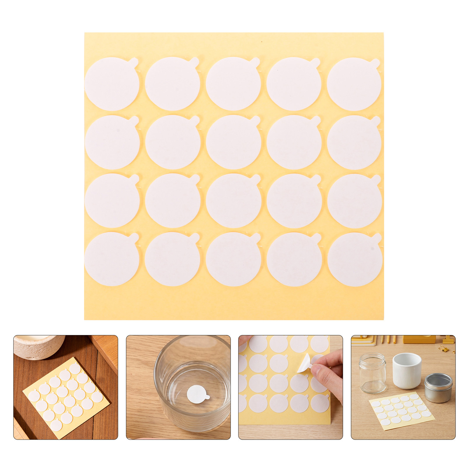 Adhesive Dot Wick - 800個入り ウィック粘着タブ 両面粘着ドットステッカー 耐熱性 ソイワックスクラフト作成用