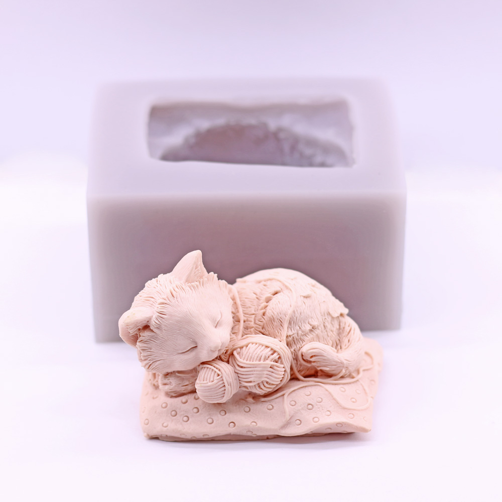 3D 猫糸ボールで遊ぶシリコンモールドチョコレートキャンディ - Candle Making Yarn のレビューと価格