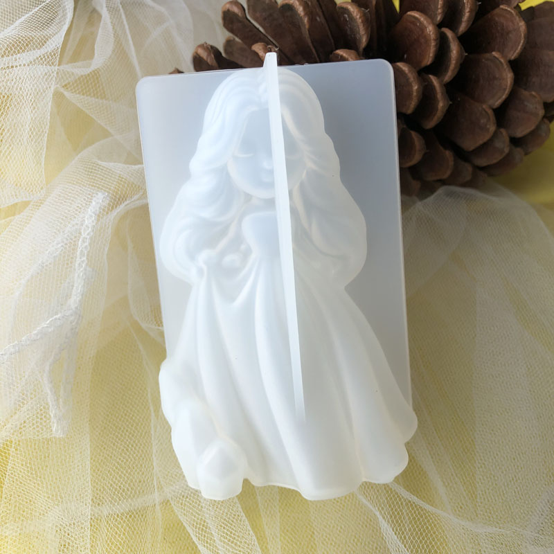3D かわいいプリンセスシリコーンキャンドルモールド天使の女 - Candle Making Class のレビューと価格