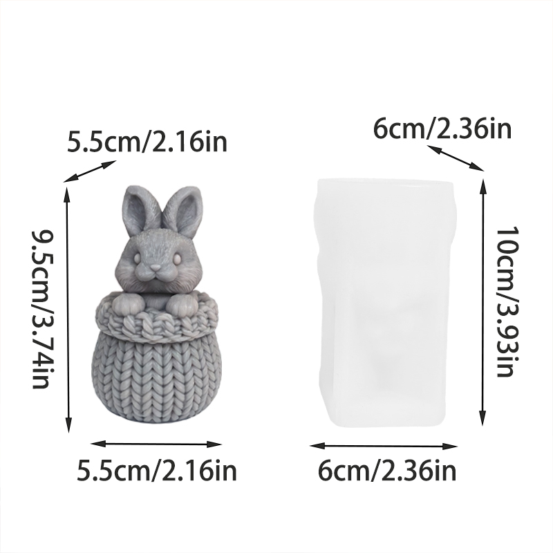糸の質感のあるバスケット型のウサギ型の香り付きキャンドルを作 - Candle Making Yarn のレビューと価格
