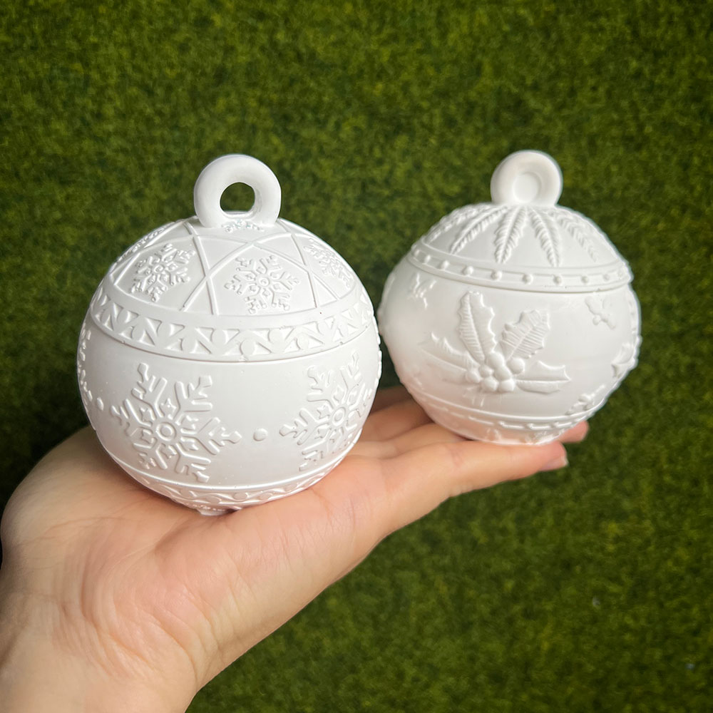 クリスマスラウンドボールキャンドルジャーシリコンモールドDI - Xmas Candle Making のレビューと価格