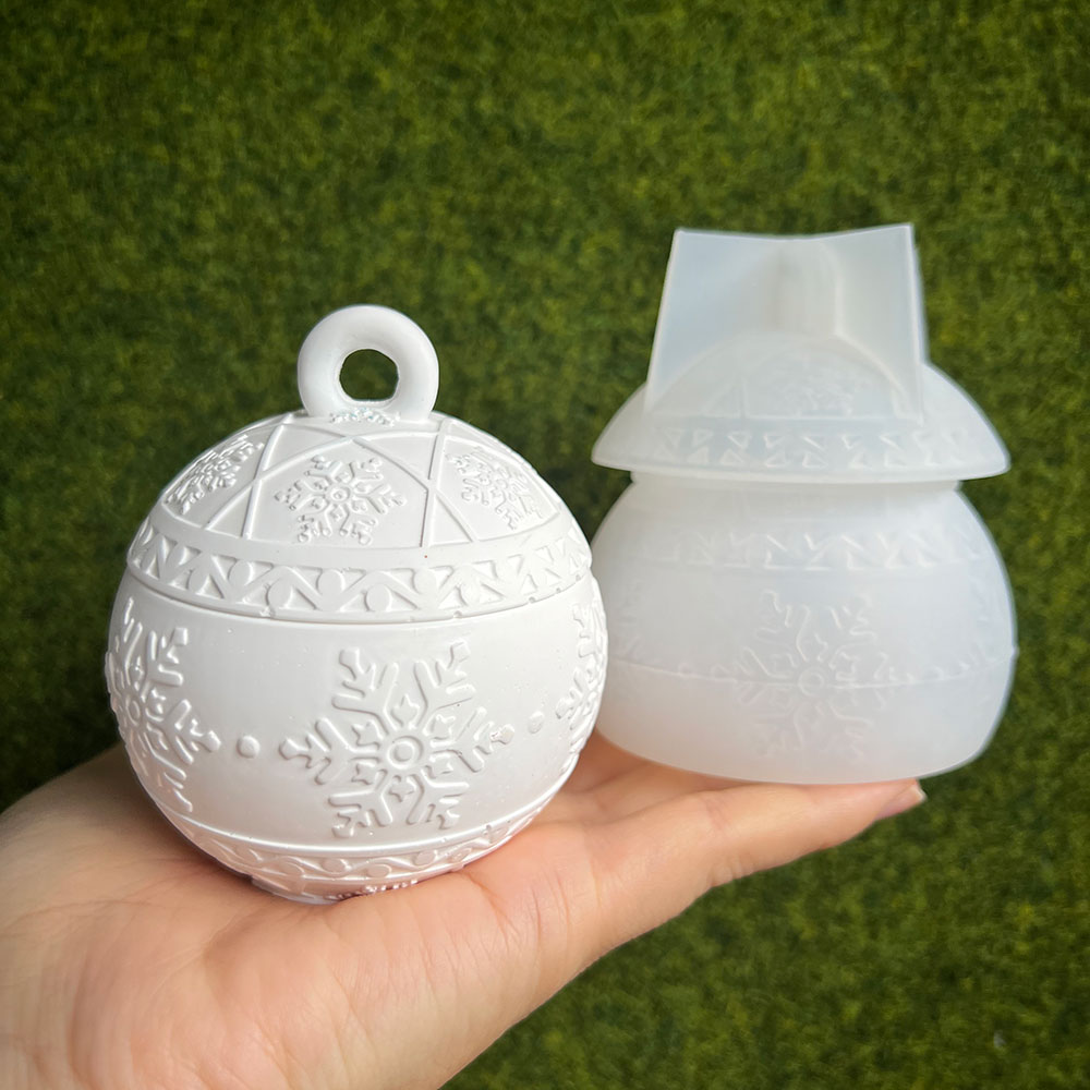 クリスマスラウンドボールキャンドルジャーシリコンモールドDI - Xmas Candle Making のレビューと価格