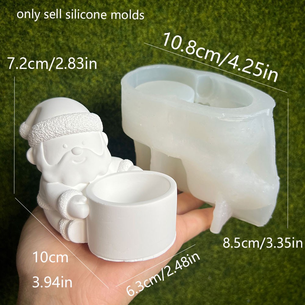 DIY サンタクロース燭台シリコーン型かわいい小人キャンドル - Xmas Candle Making のレビューと価格