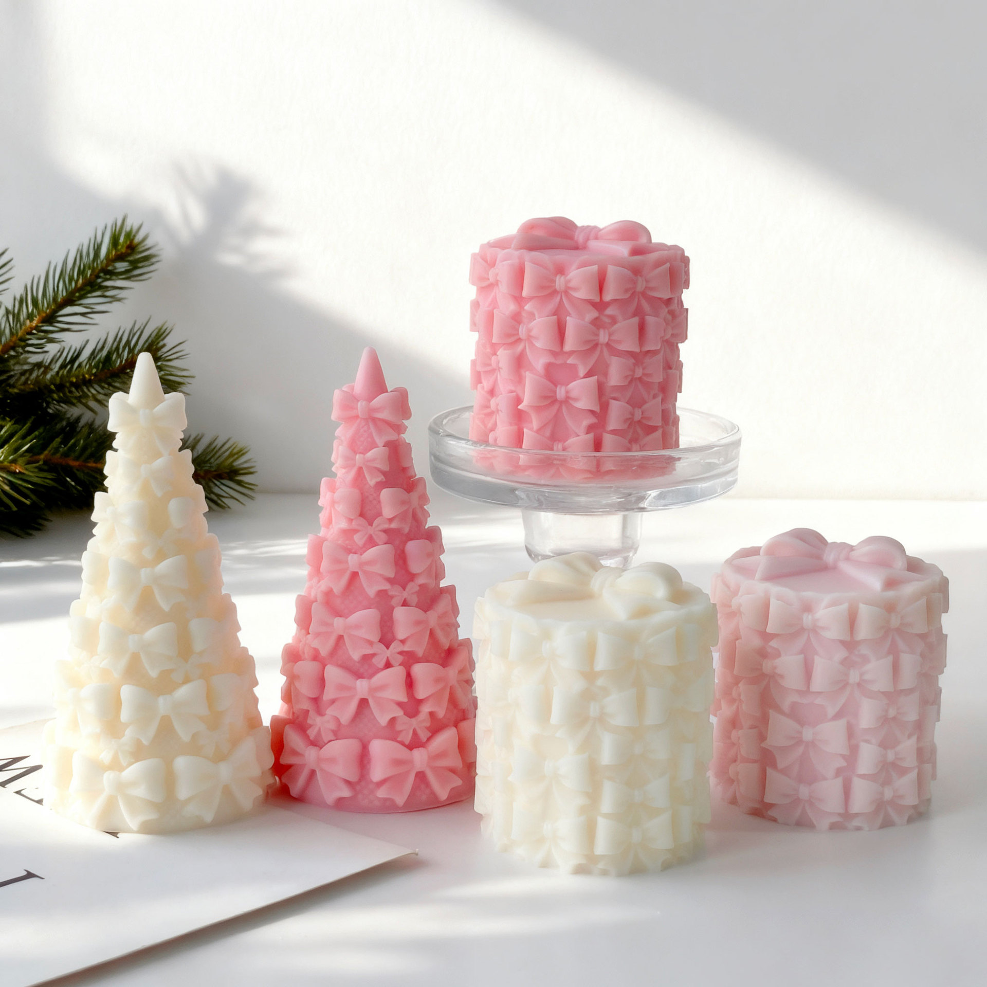 3D 蝶ネクタイ クリスマスツリー ギフトボックス シリコー - Xmas Candle Making のレビューと価格
