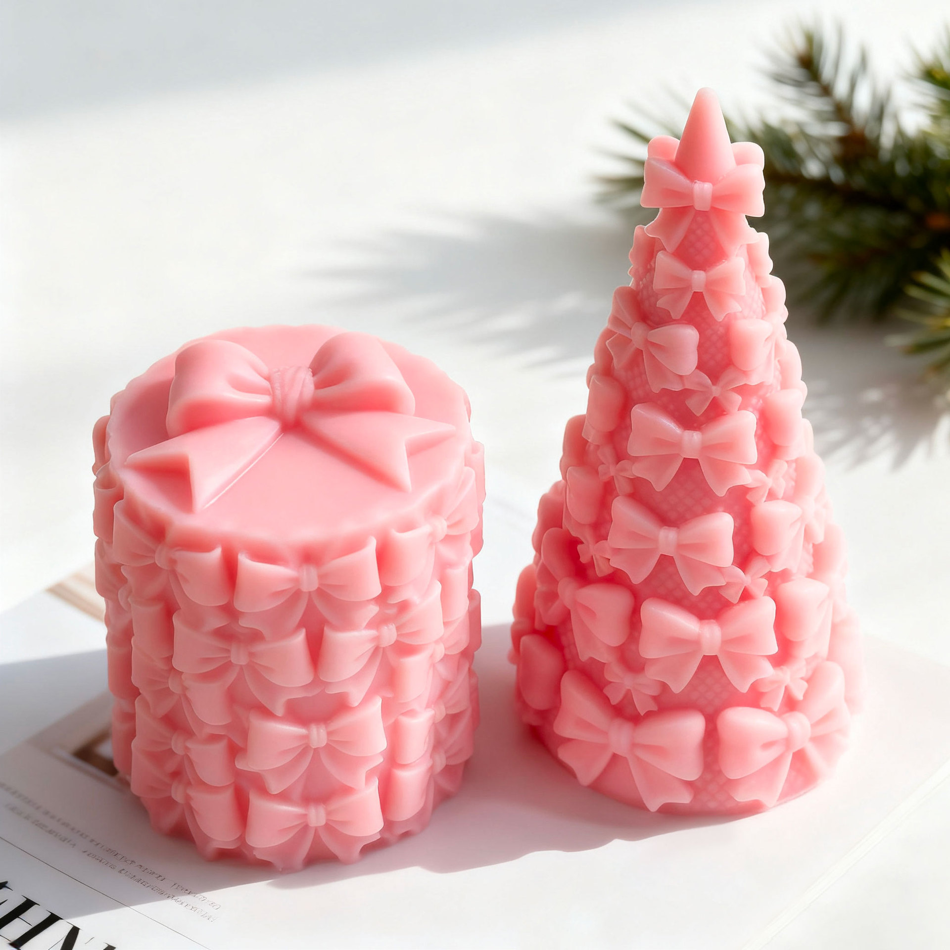 3D 蝶ネクタイ クリスマスツリー ギフトボックス シリコー - Xmas Candle Making のレビューと価格