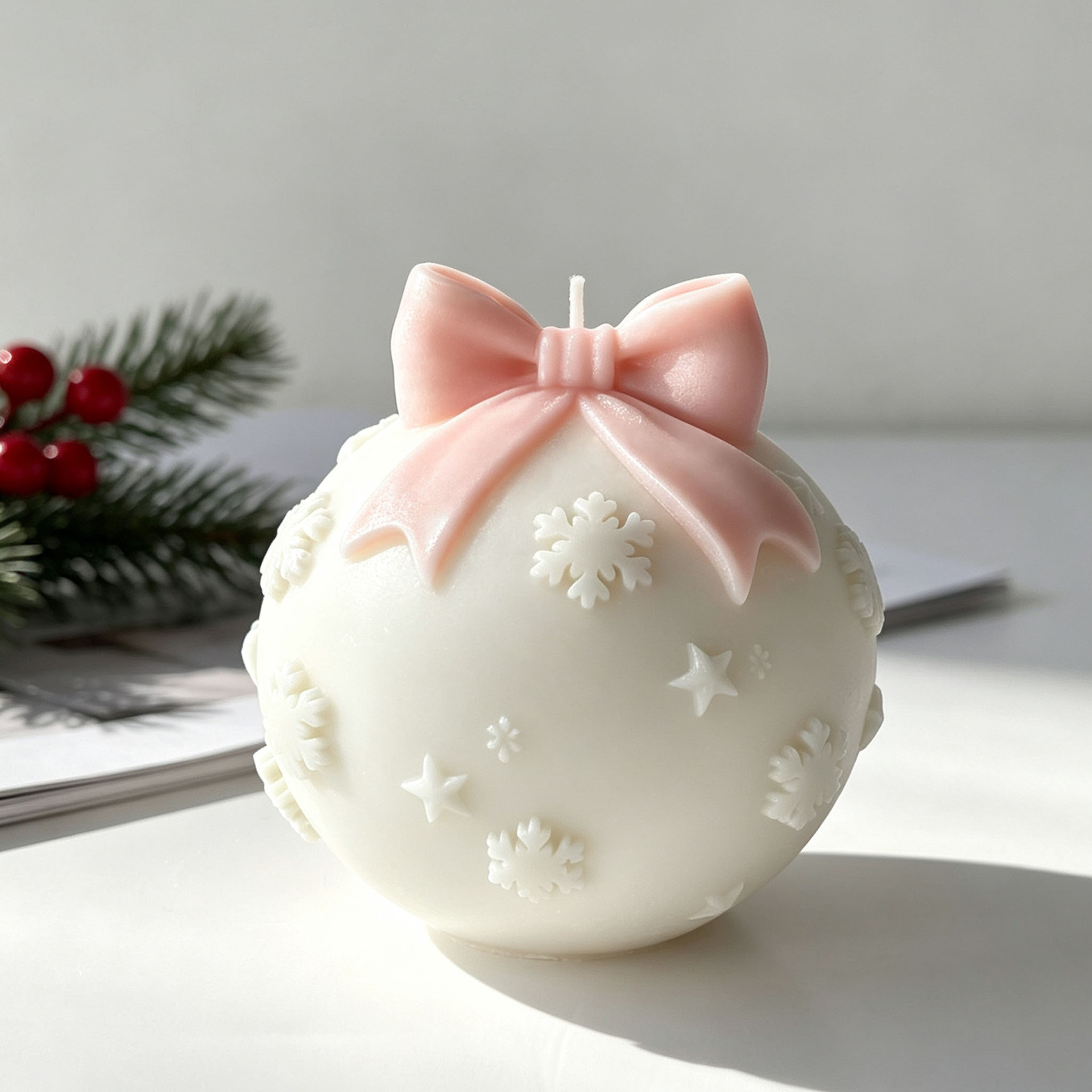 DIY 蝶ネクタイクリスマスボールシリコーン型球体フォームア - Xmas Candle Making のレビューと価格