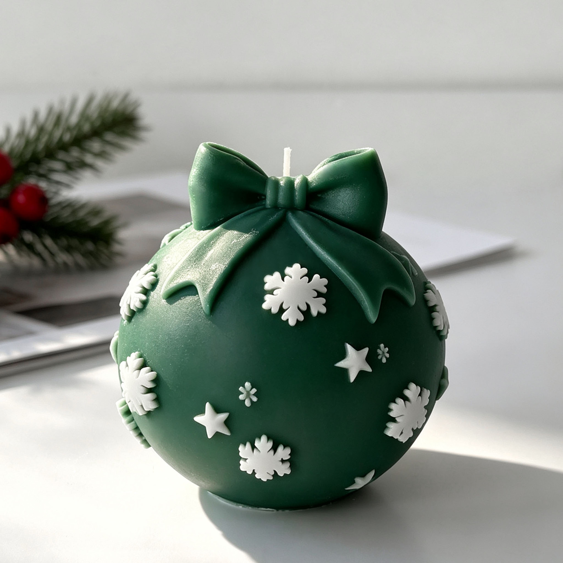 DIY 蝶ネクタイクリスマスボールシリコーン型球体フォームア - Xmas Candle Making のレビューと価格