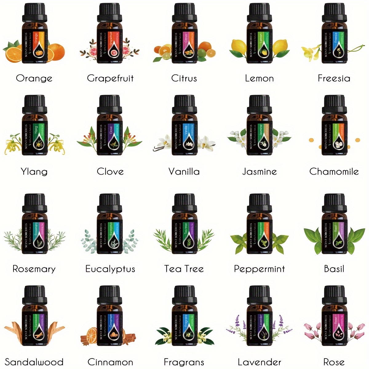 20個/セット エッセンシャルオイルセット ラベンダー ユー - Candle Making Scents のレビューと価格