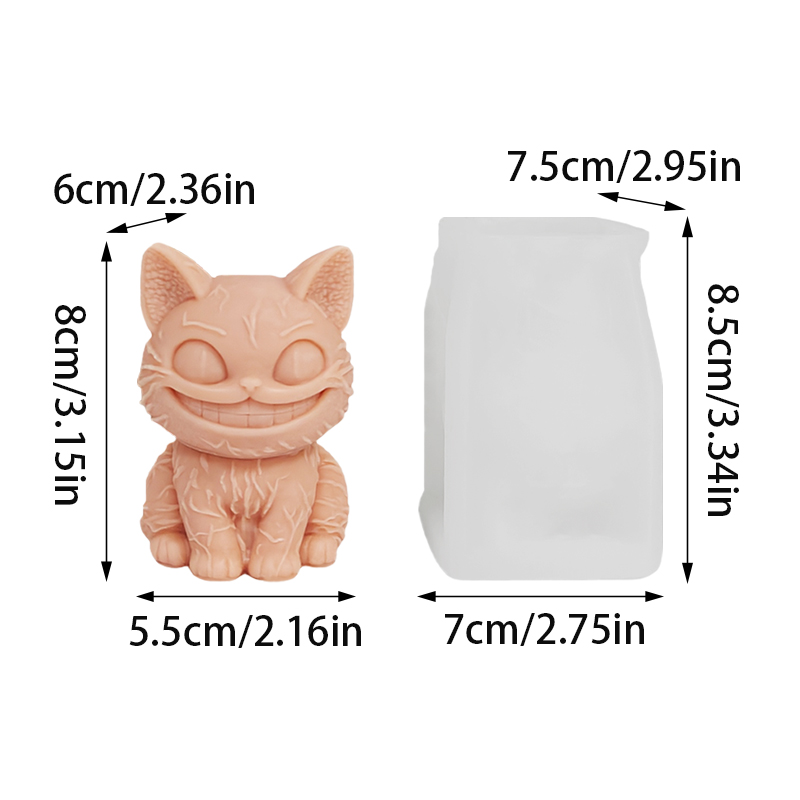 3D猫型キャンドルとアロマセラピーオーナメントDIYシリコン - Candle Making Factory のレビューと価格