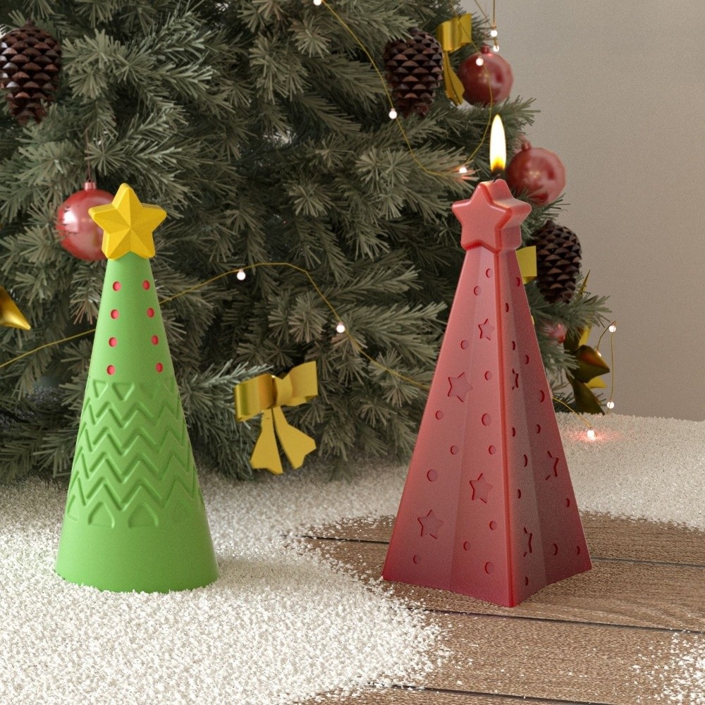 シリコン製クリスマスコーンキャンドル型 クリスタルDIYクラ - Xmas Candle Making のレビューと価格