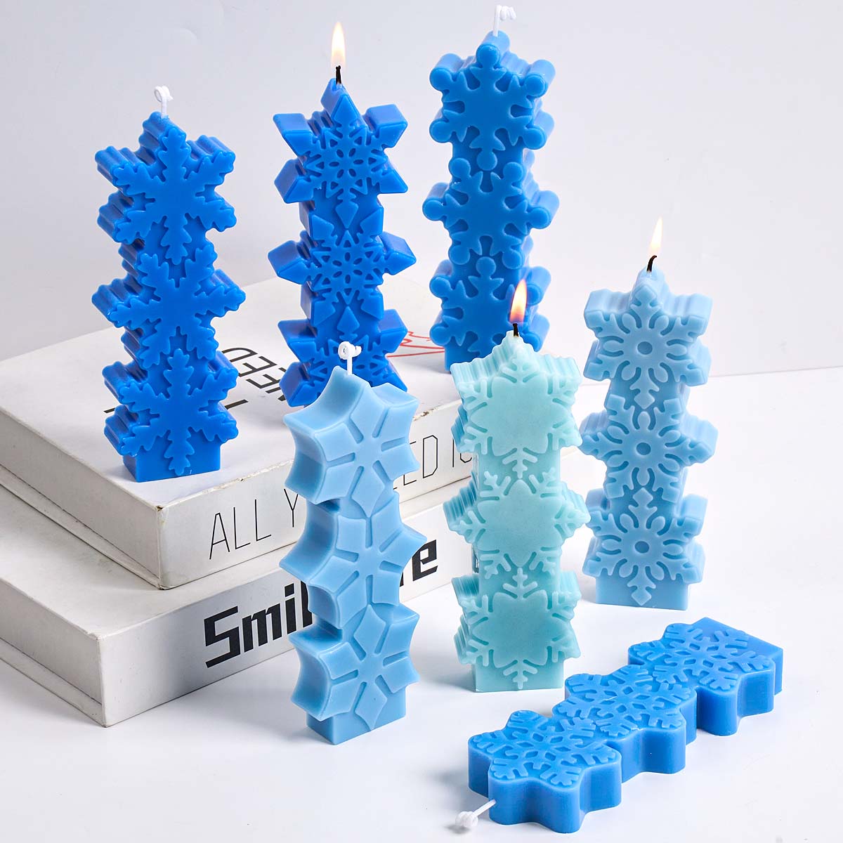 クリスマススノーフレークキャンドルモールド DIY アロマキ - Xmas Candle Making のレビューと価格