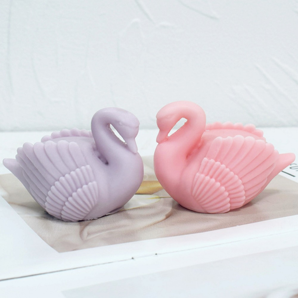 ホワイトスワンシリコンキャンドルモールド,鳥の動物の石鹸,樹 - Candle Making Factory のレビューと価格