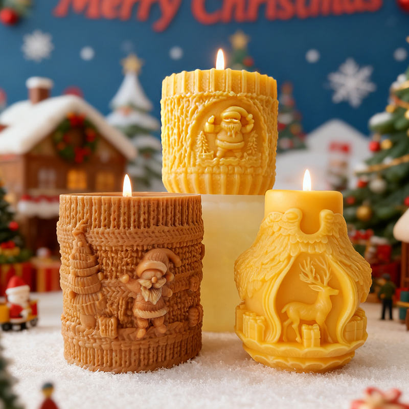 DIY クリスマスシリーズ シリンダーシリコンキャンドル型  - Xmas Candle Making のレビューと価格