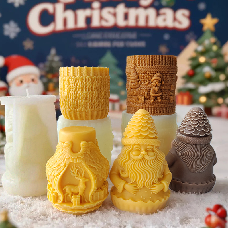 DIY クリスマスシリーズ シリンダーシリコンキャンドル型  - Xmas Candle Making のレビューと価格