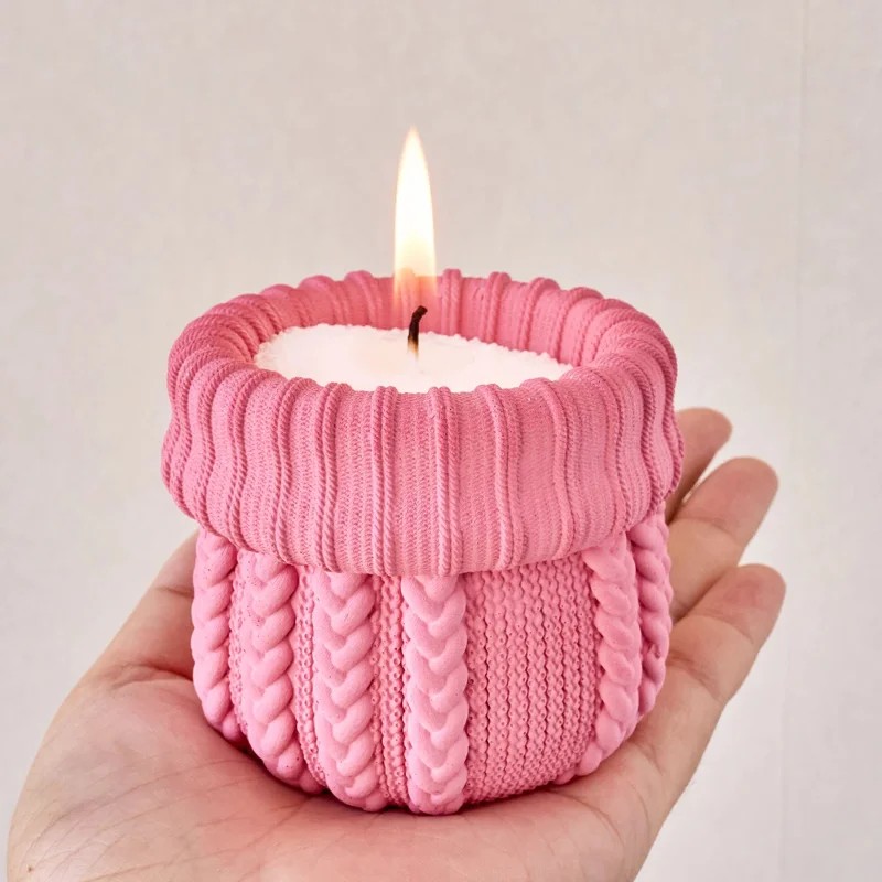 ニット糸キャンドルジャー用シリコンモールド DIYクリスマス - Candle Making Yarn のレビューと価格