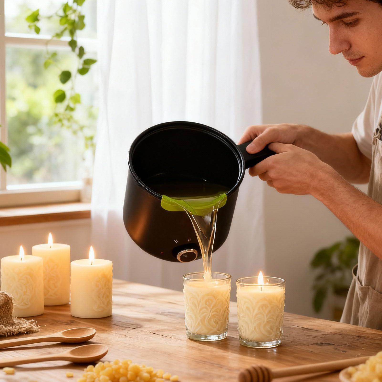 キャンドルワックス溶解ポット 1.5L 大型ステンレス製電気 - Candle Making Class のレビューと価格